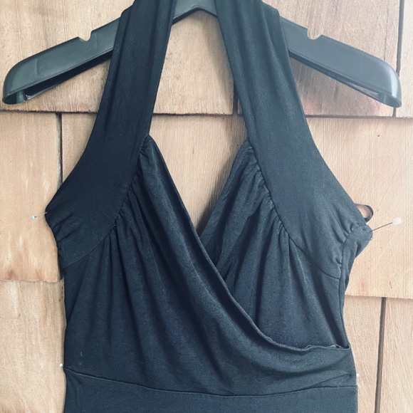 🇺🇸 Anne.x Marilyn Halter Neck Black Jersey Dress - Size S – Made in USA - Picture 3 of 12